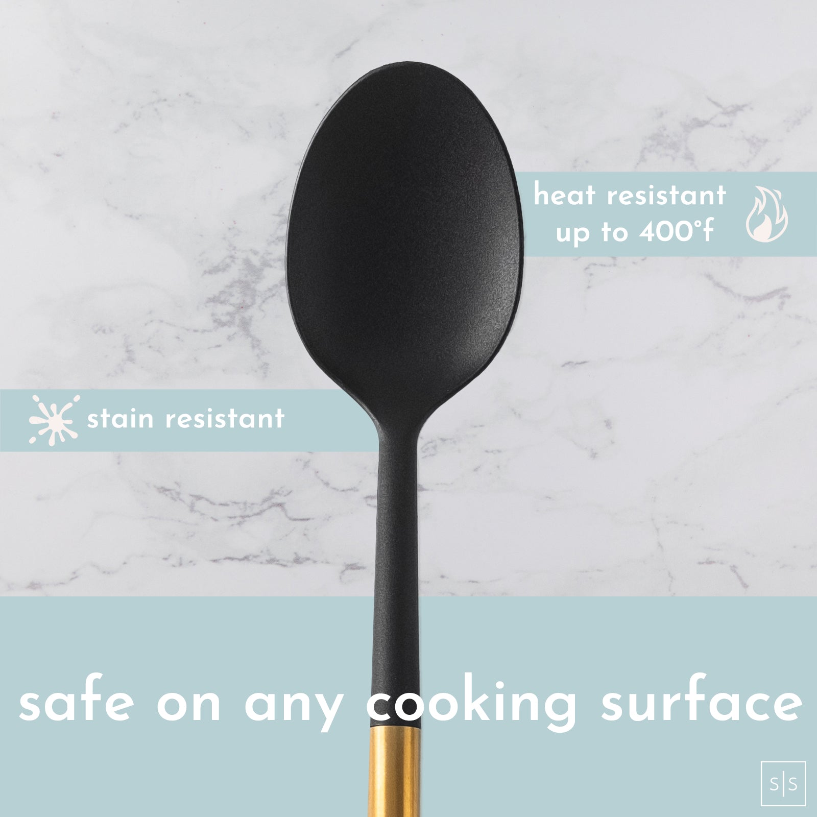 Black and Gold Nylon Kitchen Utensils Set