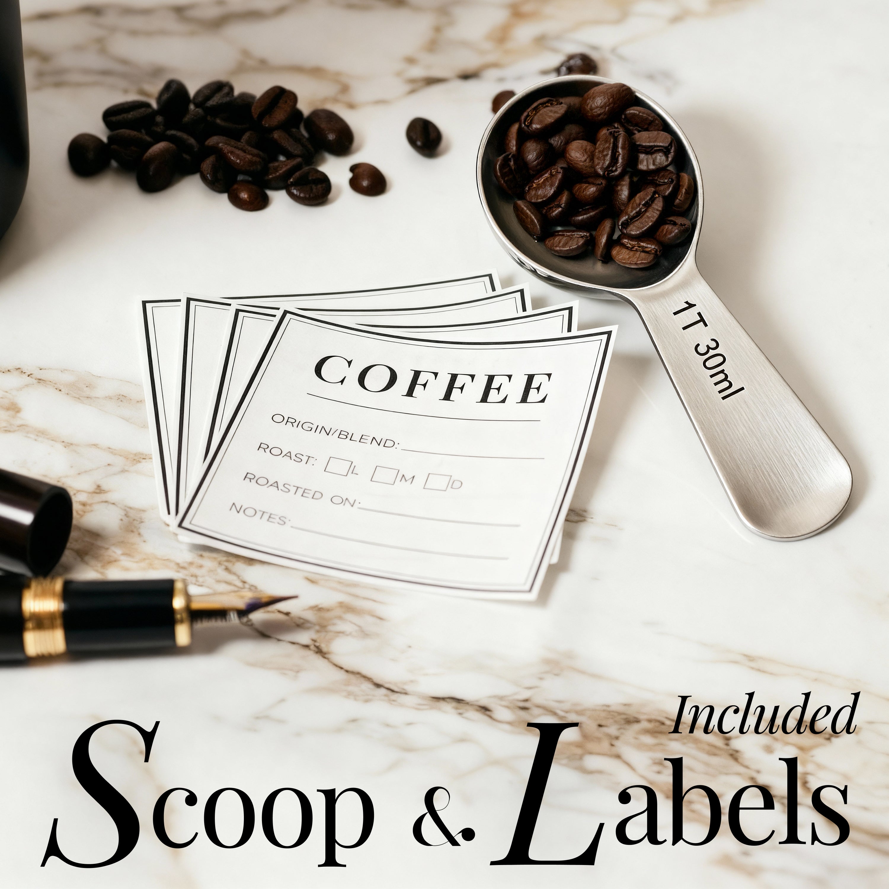Black Coffee Canisters (Set of 2)