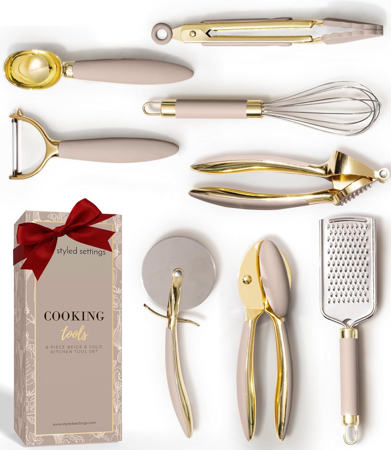 Beige & Gold Tool Set