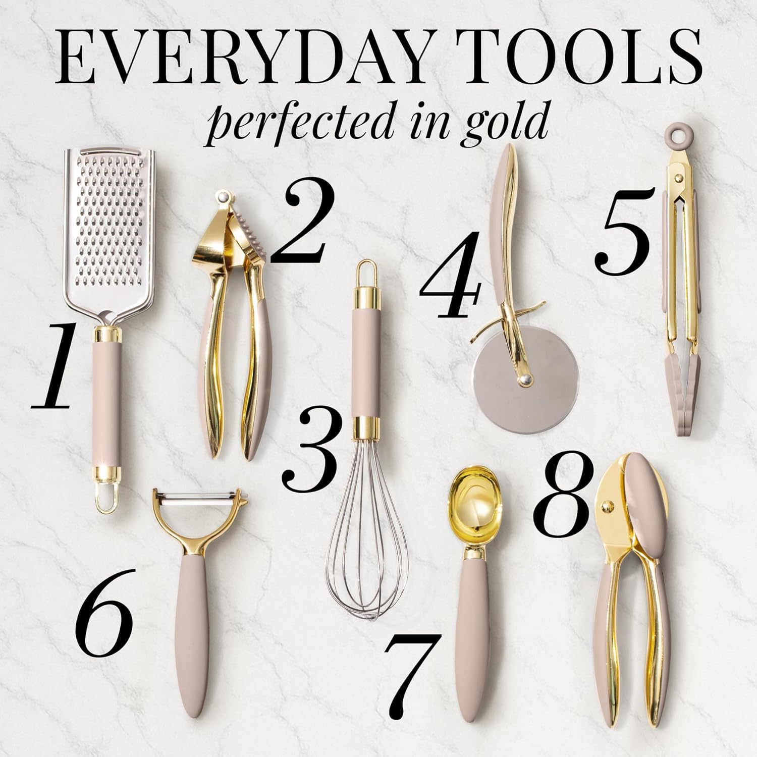 23PC Beige & Gold Plated Bundle Set