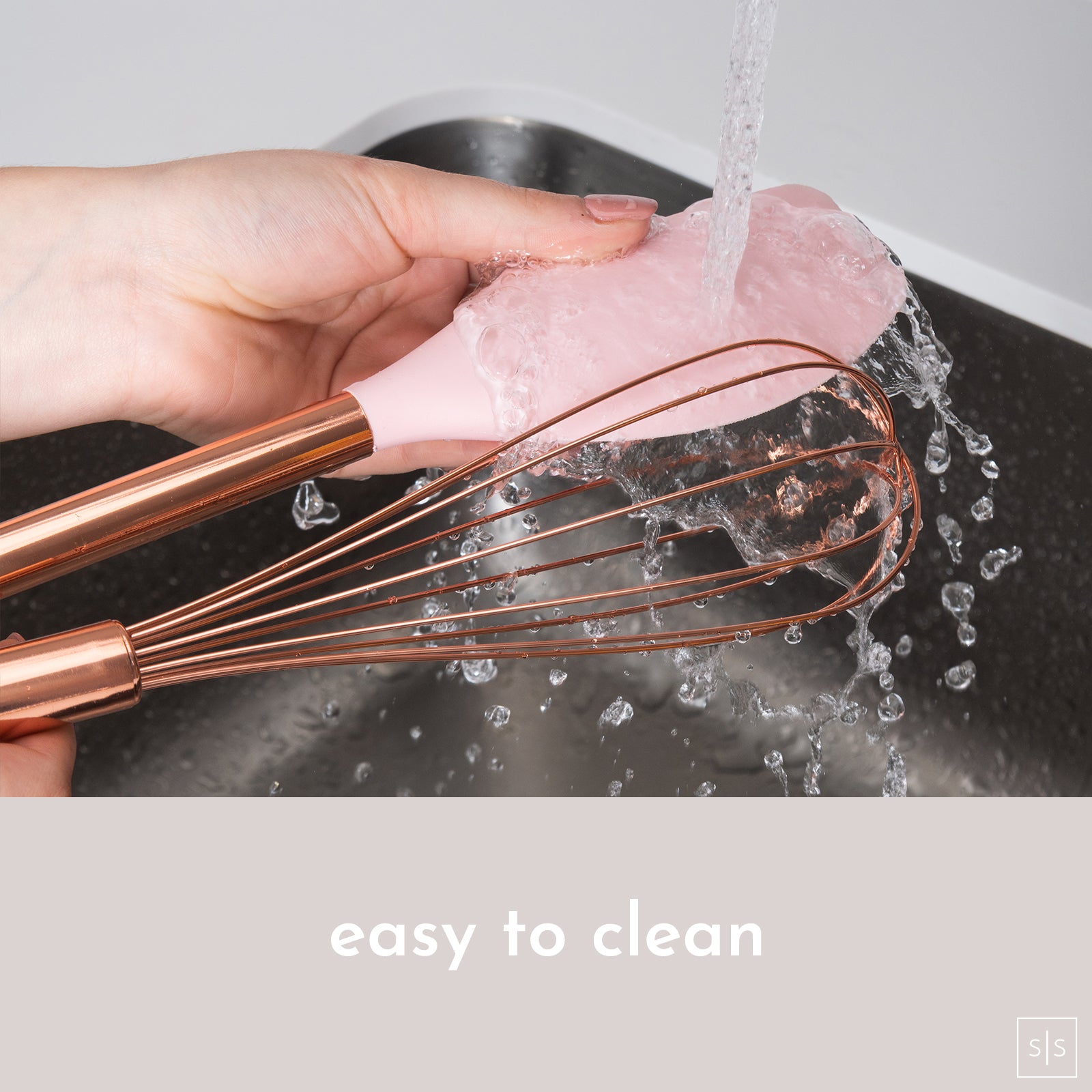 Pink and Copper 17PC Utensils with Holder