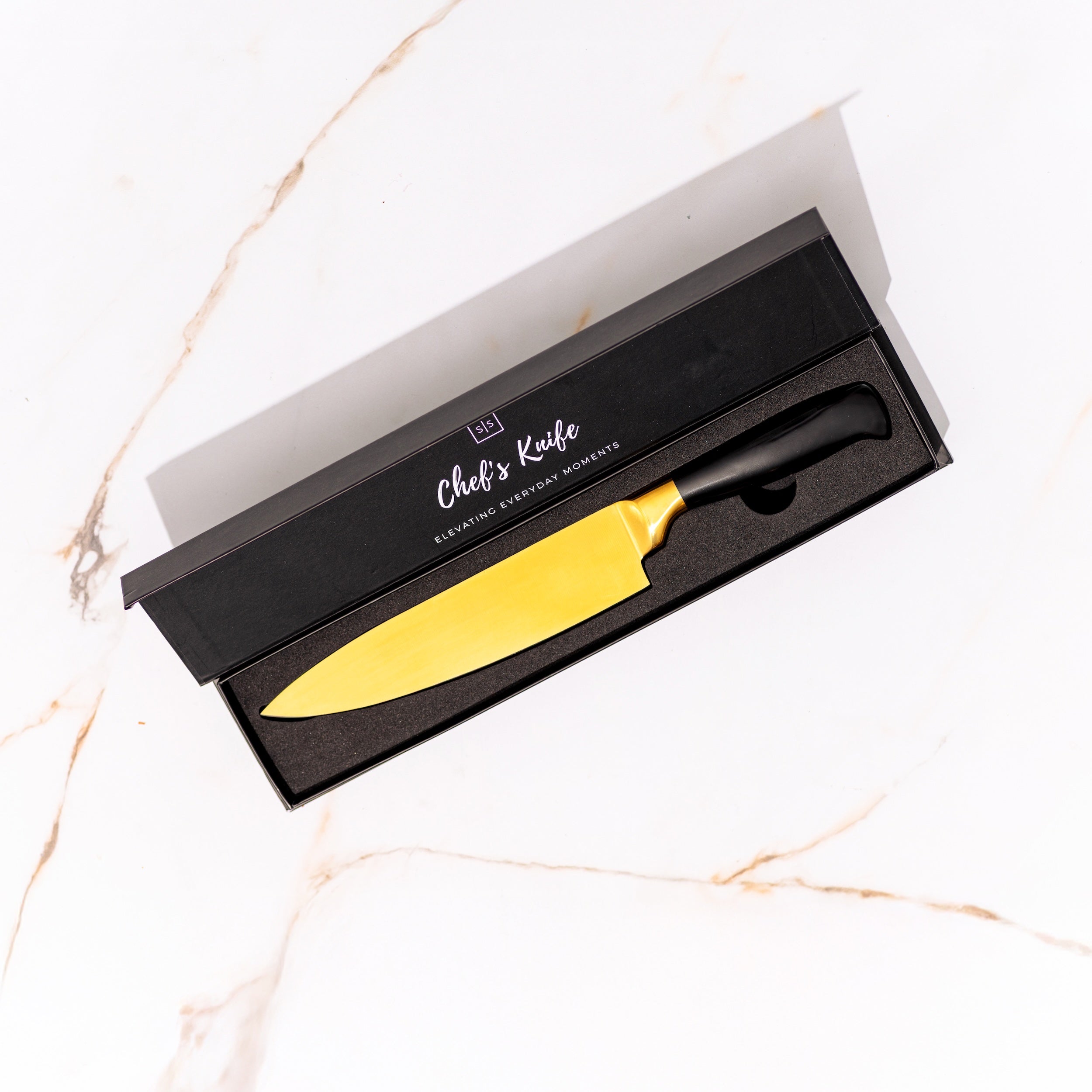 8” Black and Gold Chef's Knife