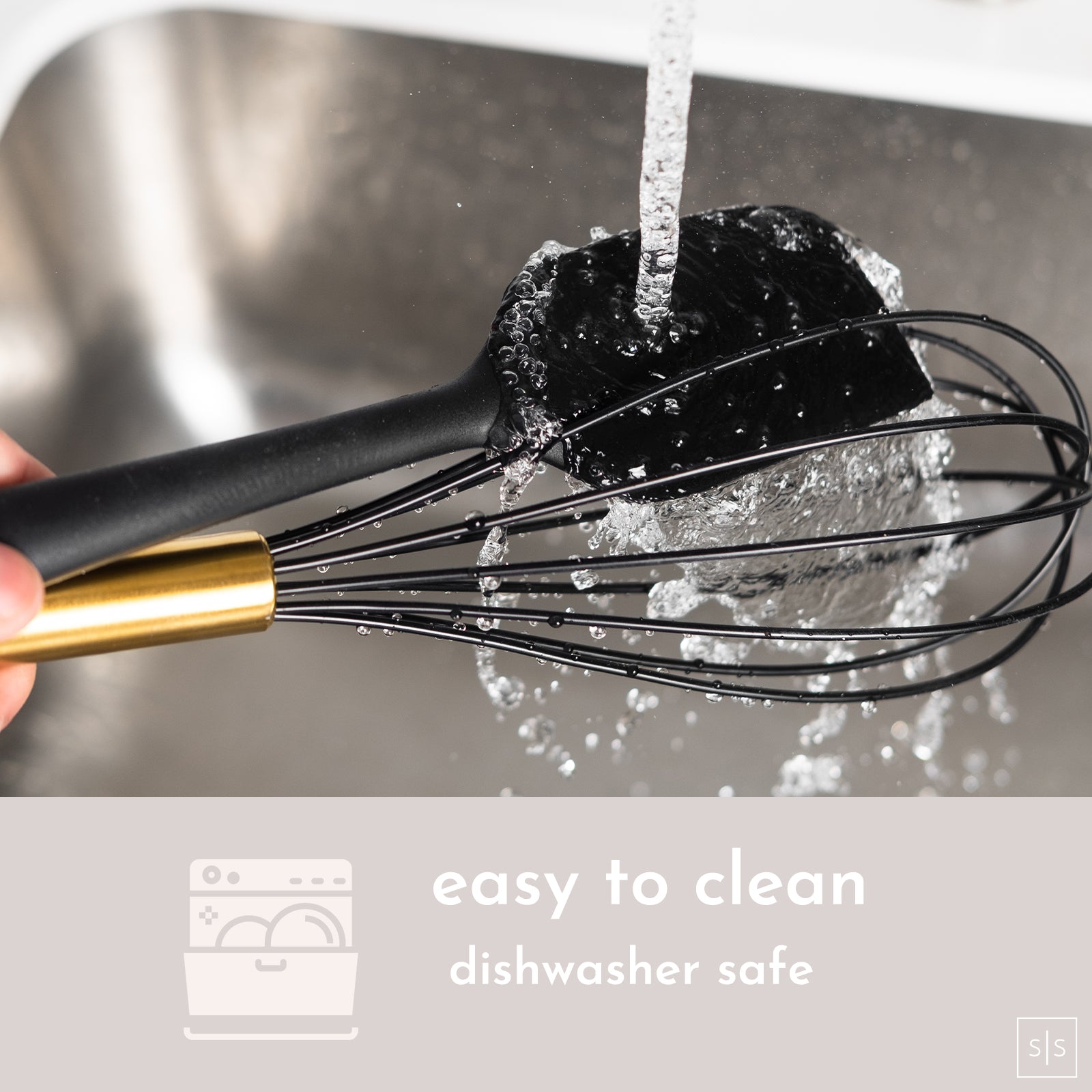Black and Gold Nylon Kitchen Utensils Set
