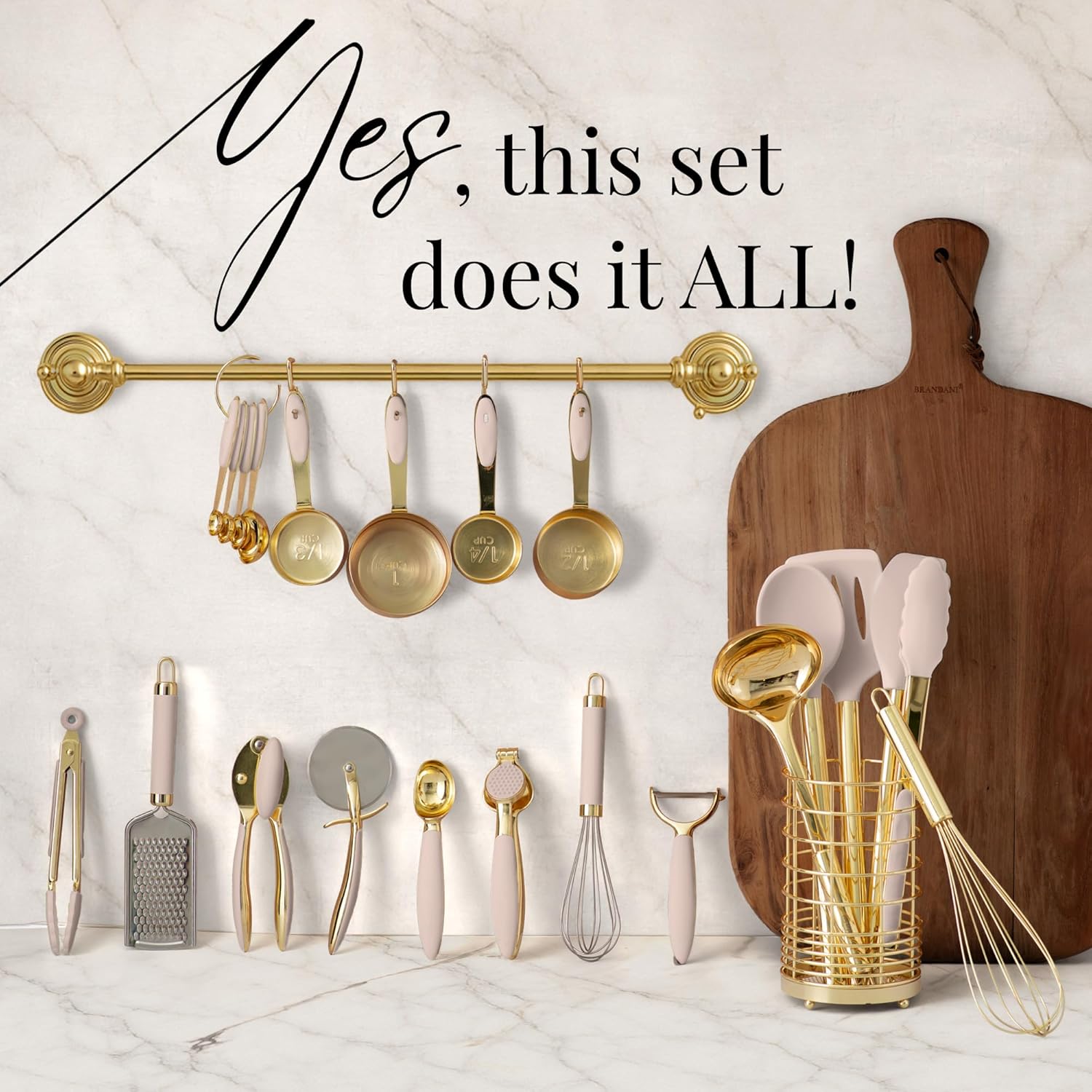 23PC Beige & Gold Plated Bundle Set