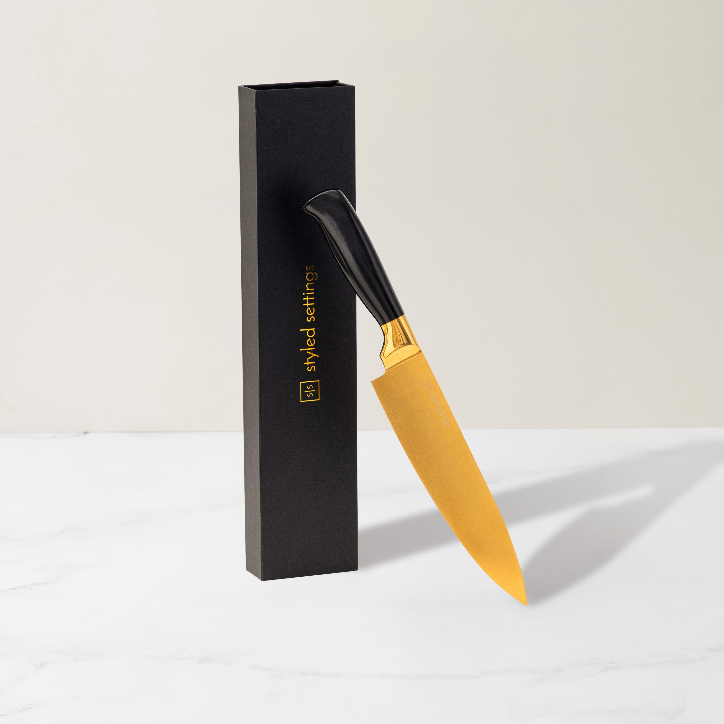 8” Black and Gold Chef's Knife
