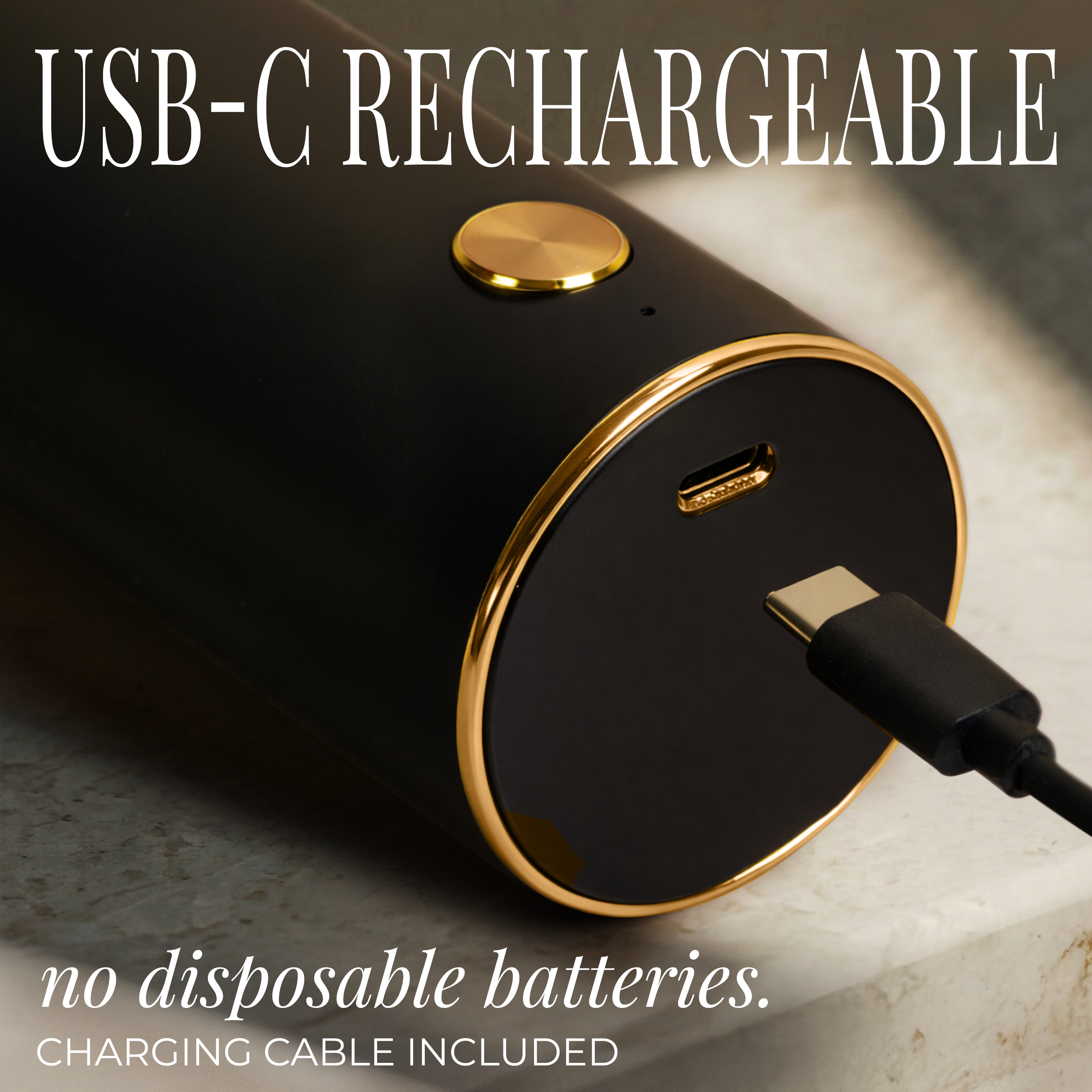 Rechargeable Electric Salt and Pepper Grinder Set – Black & Silver Stainless Steel, USB-C Charging, Adjustable Grind, LED Light